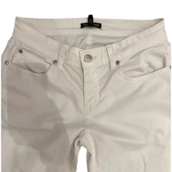 Eileen Fisher white slim fit ankle length denim jeans size 2 - Picture 4 of 8